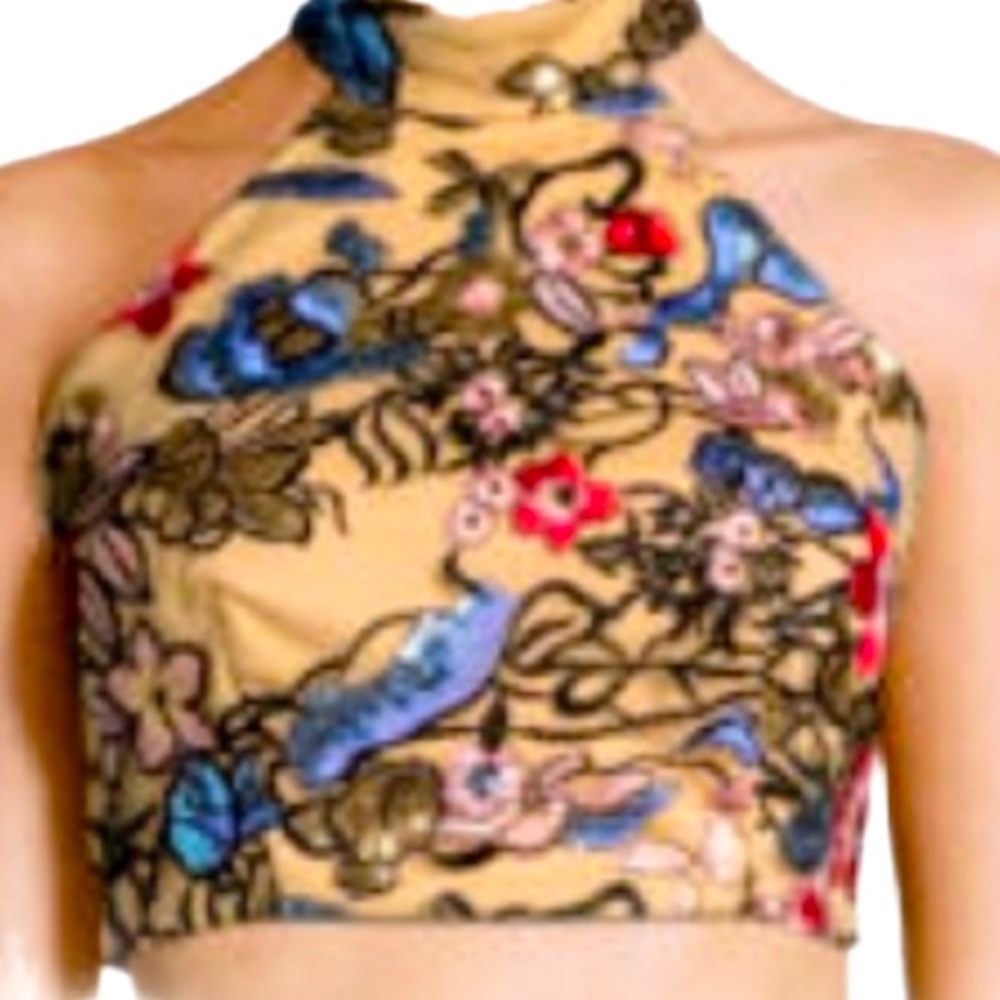 Luxe ”Social Code” Halter Top w/Skirt
